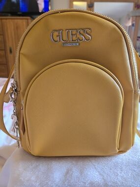 NWOT GUESS Marigold Yellow Mini 8×10 Backpack Purse